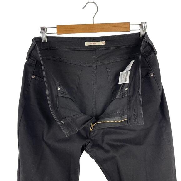 Levi's 711 Black Skinny Ankle Crop Ruffle Flare Hem Stretch Jeans Size 33 - Picture 15 of 16